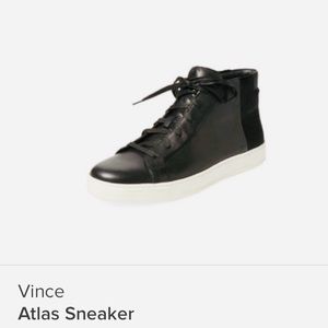 Vince Atlas Sneaker Black with Real Pony Hair Size 10